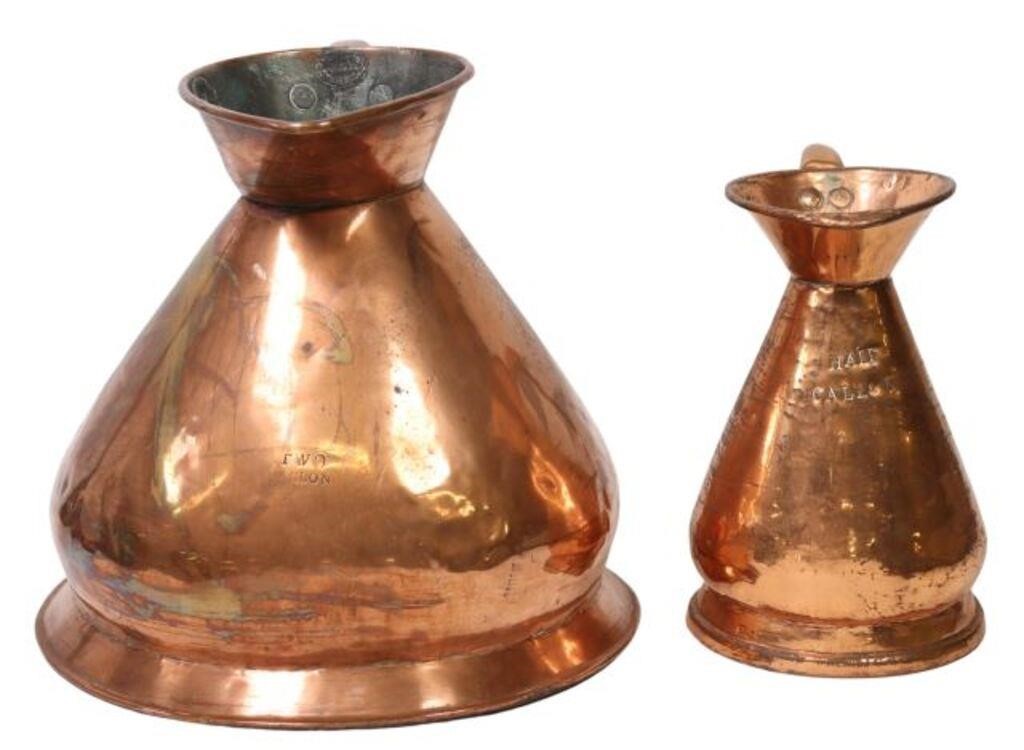 (2) ENGLISH COPPER GRADUATED