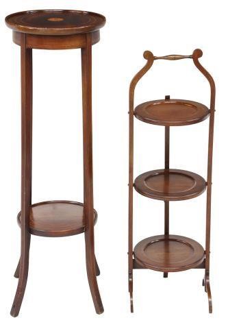 (2) ENGLISH EDWARDIAN MAHOGANY