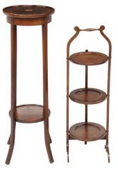 (2) ENGLISH EDWARDIAN MAHOGANY