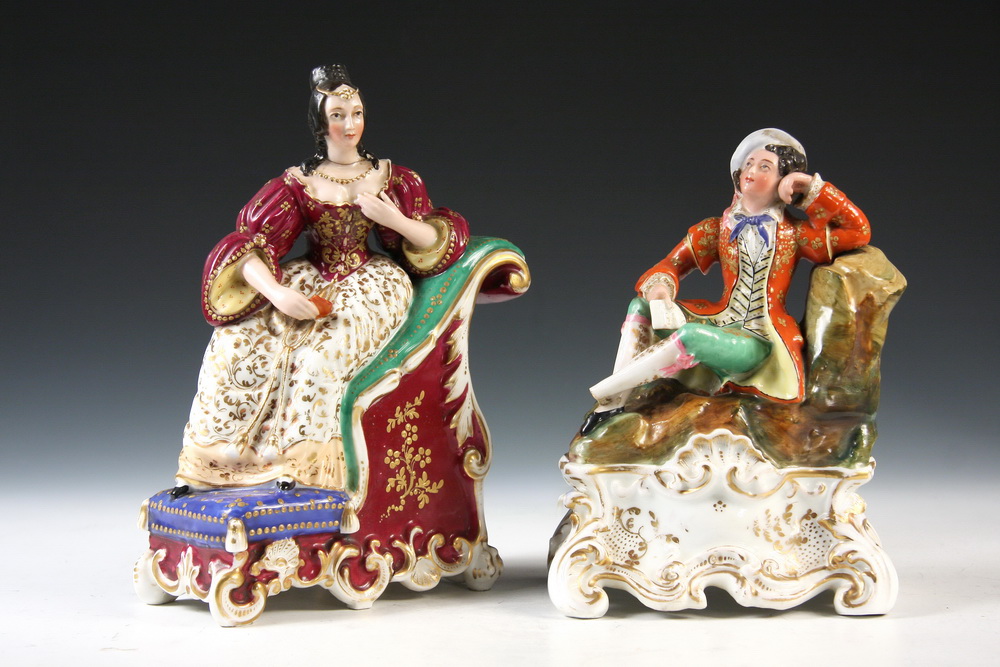 (2) ENGLISH FIGURAL PORCELAIN