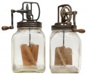 (2) ENGLISH GLASS & WOOD PADDL