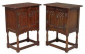 (2) ENGLISH GOTHIC REVIVAL OAK