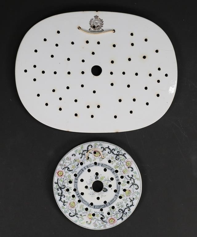 2 ENGLISH IRONSTONE DRAIN