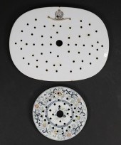 2 ENGLISH IRONSTONE DRAIN INSE