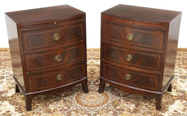 (2) ENGLISH MAHOGANY NIGHTSTANDS