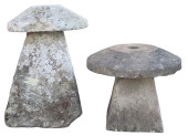 (2) ENGLISH MUSHROOM-FORM STAD