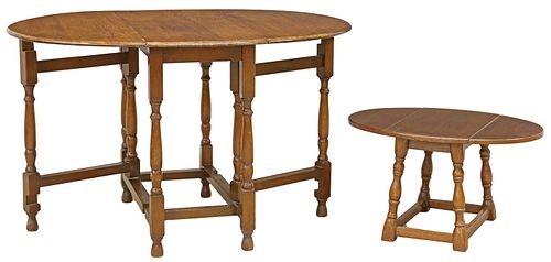 (2) ENGLISH OAK DROP-LEAF