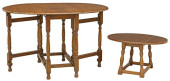 (2) ENGLISH OAK DROP-LEAF OCCA