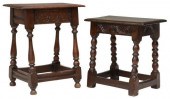 (2) ENGLISH OAK TABORETS/ STOO