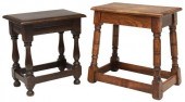 (2) ENGLISH OAK TABORETS/ STOO
