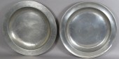 2 ENGLISH PEWTER DEEP DISHESca