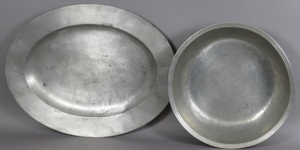 2 ENGLISH PEWTER ITEMSca. early