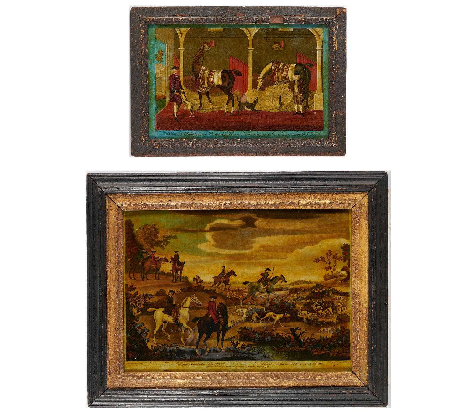 (2) ENGLISH REVERSE-VARNISHED