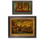 (2) ENGLISH REVERSE-VARNISHED
