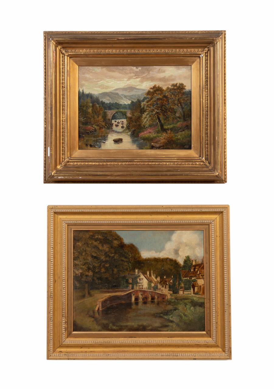 2 ENGLISH SCHOOL BRIDGE & LANDSCAPE