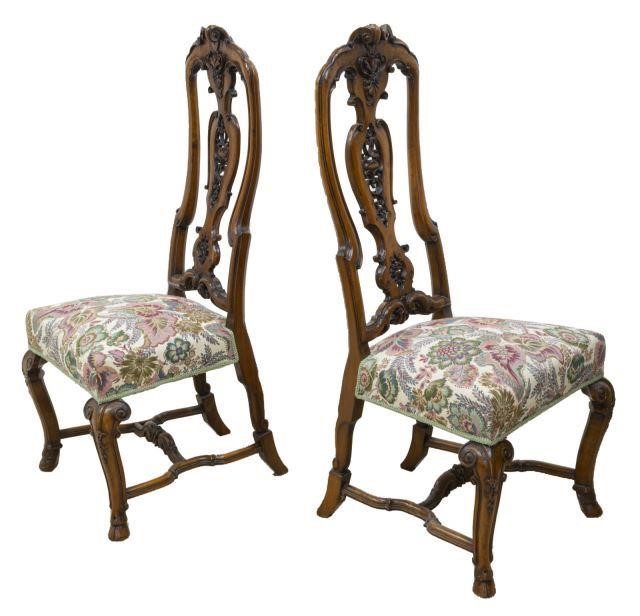 (2) ENGLISH SIDE CHAIRS ON HOOF