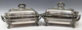 (2) ENGLISH SILVER PLATE ENTRE
