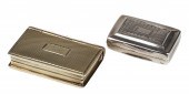(2) English silver vinaigrette