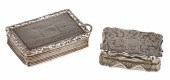 (2) English silver vinaigrette