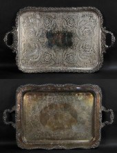 2 ENGLISH SILVERPLATE SERVING