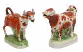 (2) ENGLISH STAFFORDSHIRE COW