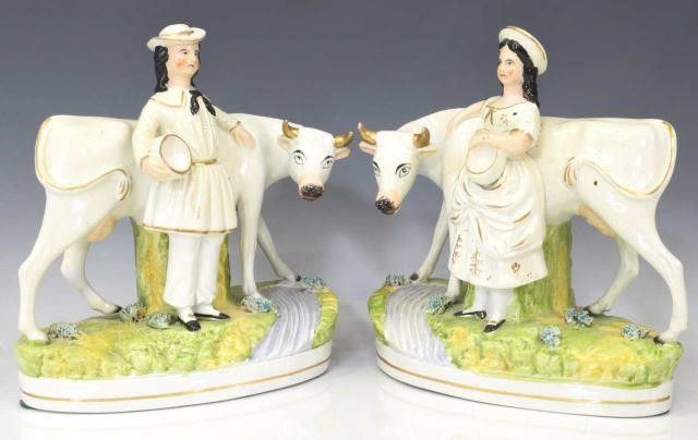 (2) ENGLISH STAFFORDSHIRE FIGURES