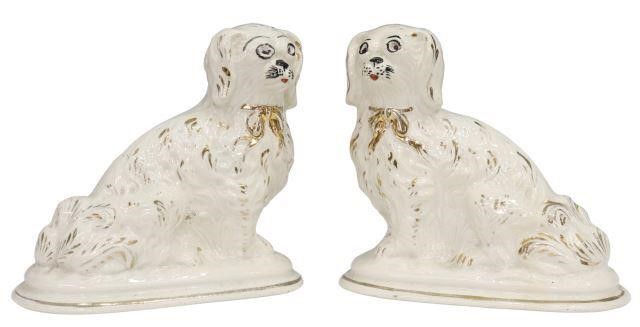 (2) ENGLISH STAFFORDSHIRE MANTEL