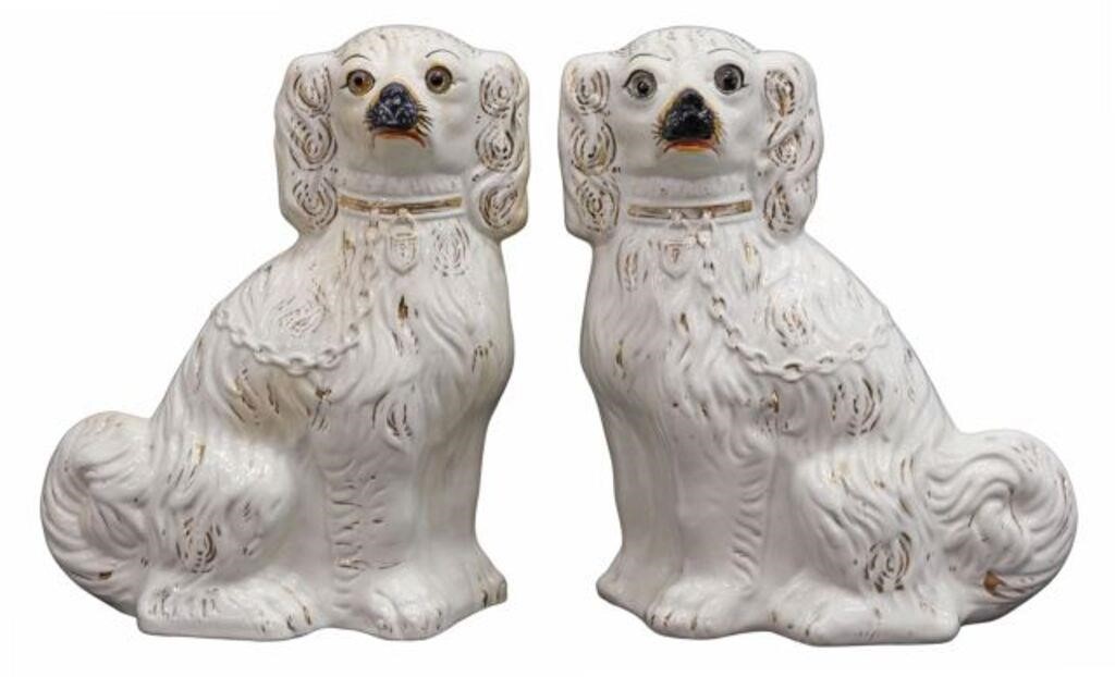 (2) ENGLISH STAFFORDSHIRE MANTEL