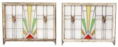 (2) ENGLISH STAINED & LEADED G