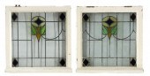 (2) ENGLISH STAINED & LEADED G