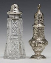 (2) ENGLISH STERLING & CUT GLA