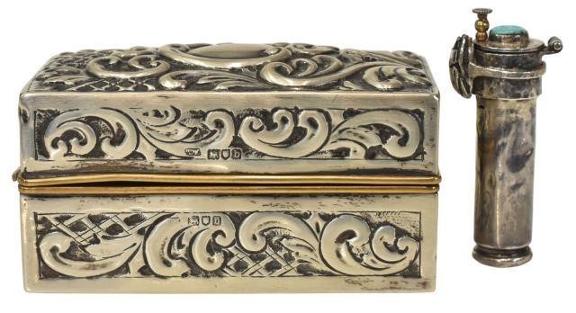 (2) ENGLISH STERLING LOCK BOX &