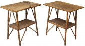 (2) ENGLISH VICTORIAN BAMBOO T