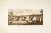 2 engravings signed "Piranesi"