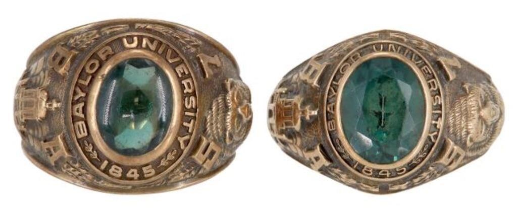 (2) ESTATE 10KT GOLD BAYLOR