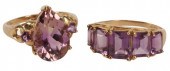 (2) ESTATE 10KT YELLOW GOLD &
