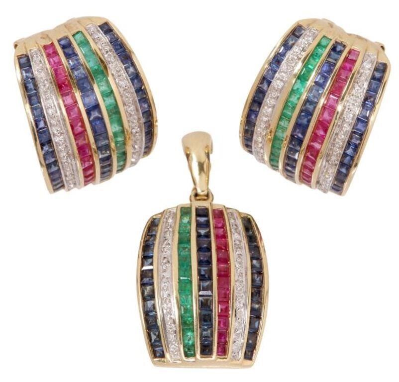 (2) ESTATE 14KT GOLD & GEMSTONE