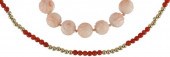 (2) ESTATE 14KT GOLD CORAL BRA