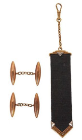 (2) ESTATE 14KT GOLD LOZENGE-S