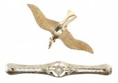 (2) ESTATE 14KT GOLD SEAGULL B
