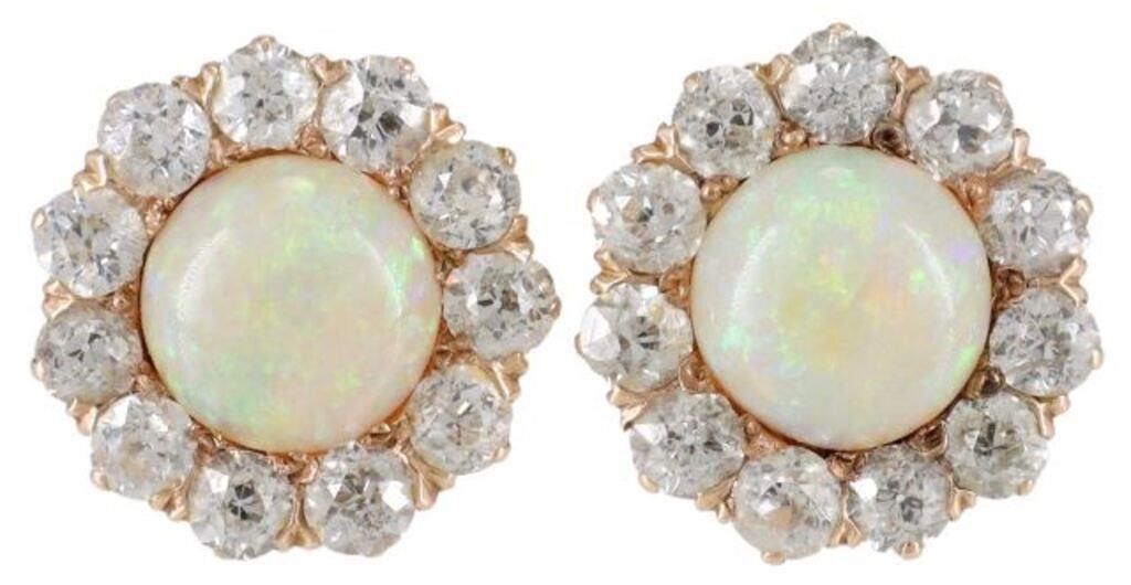2) ESTATE 14KT YG, OPAL, 2.00CTTW