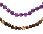 (2) ESTATE BEADED TIGERS EYE &