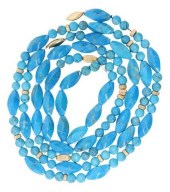 (2) ESTATE BLUE STONE BEADED N