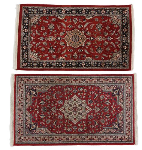 (2) ESTATE HAND-TIED RUGS(lot of 2)