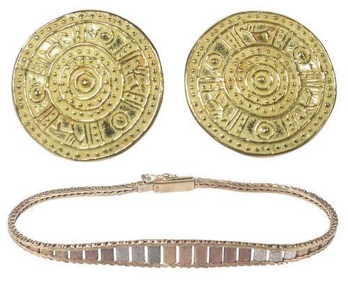 (2) ESTATE ITALIAN 18KT YG