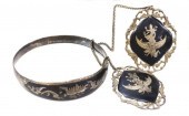 (2) ESTATE SIAM STERLING BANGL