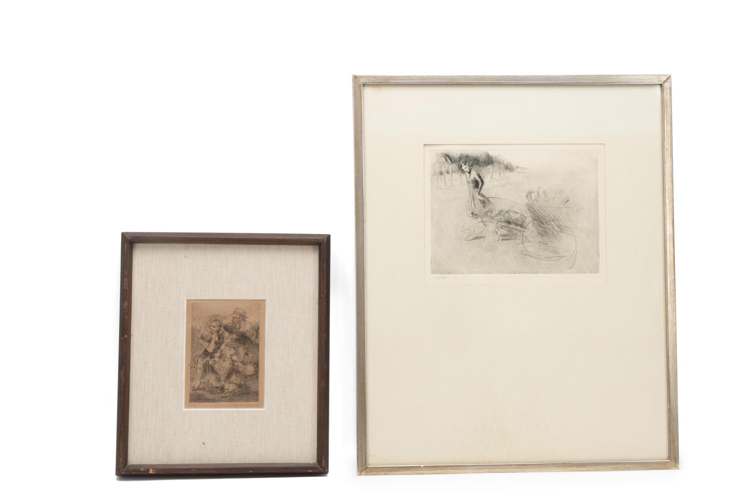 2 ETCHINGS, ISABEL BISHOP & STYLE