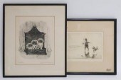 2 ETCHINGS, MARGUERITE KIRMSE,