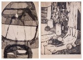 (2) Etchings:  Martha Zelt & S
