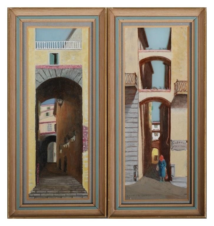(2) ETHELYN WOODLOCK, OIL ON